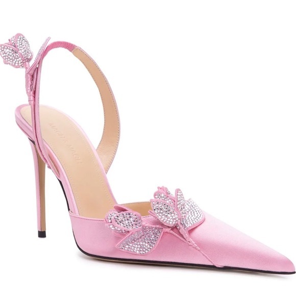 MACH & MACH Shoes - 🌺 MACH & MACH🌺 Wonder Tulip Satin Slingback Pumps Size: 40
